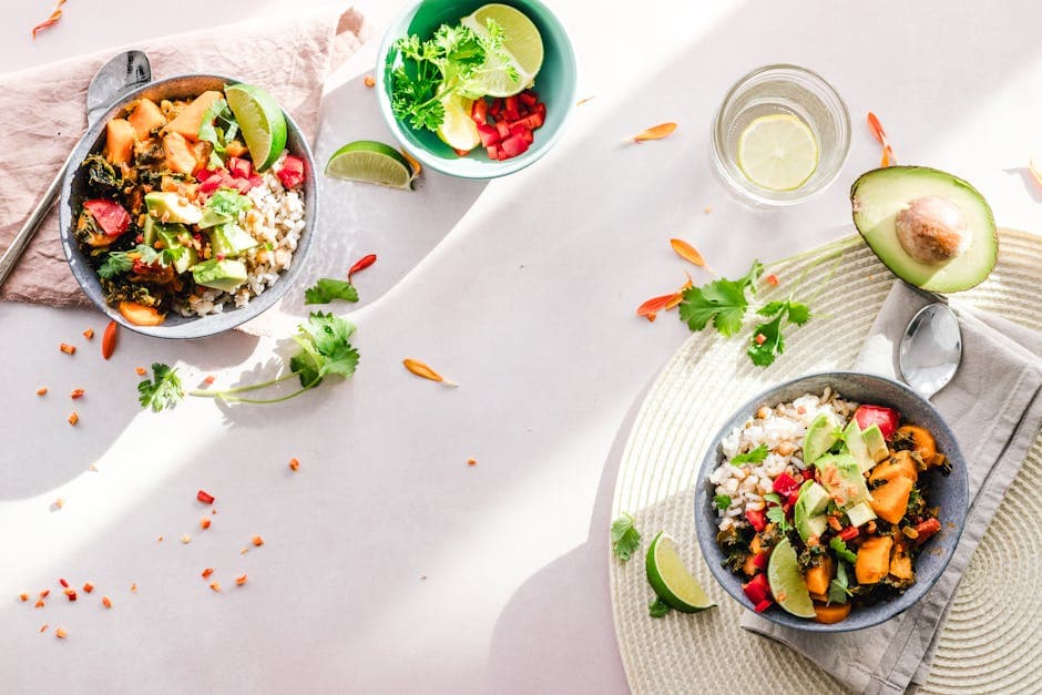 Healthy nutrition bowls
