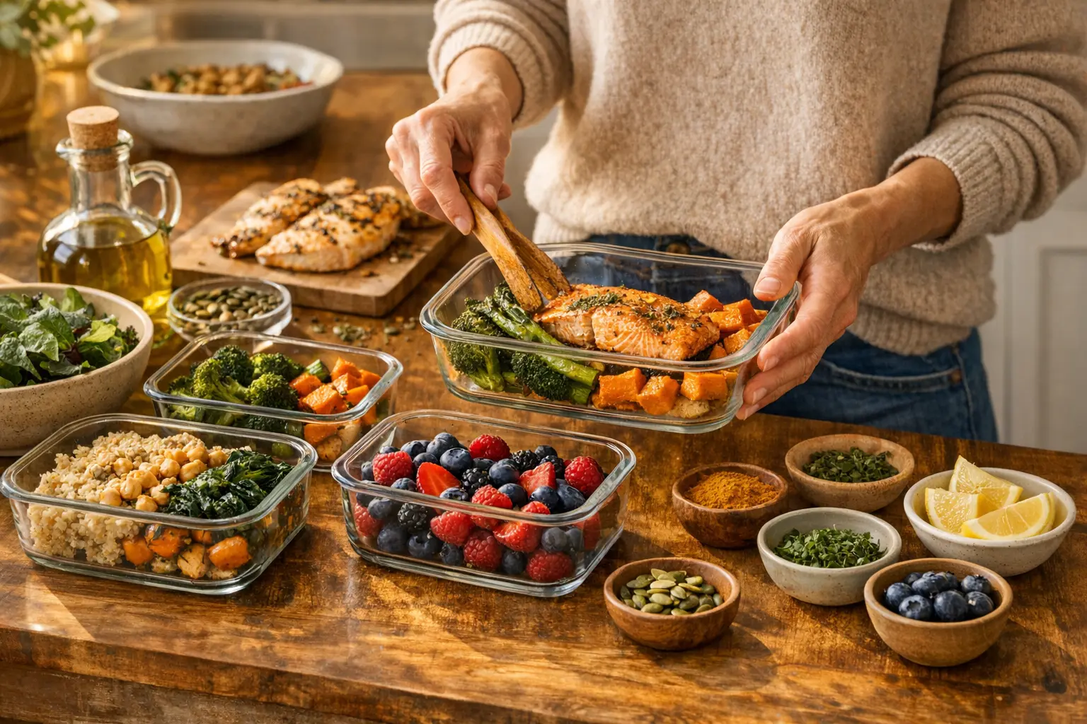 Anti-Inflammatory Meal Prep for Busy Adults: A Week That Feels Real, Not Perfect